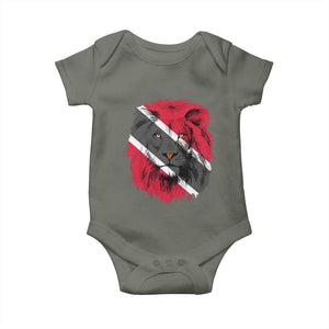 Trinidad and Tobago Flag Lion Baby Onesie Caribbean Souvenir TS10 Military Green Print Your Wear