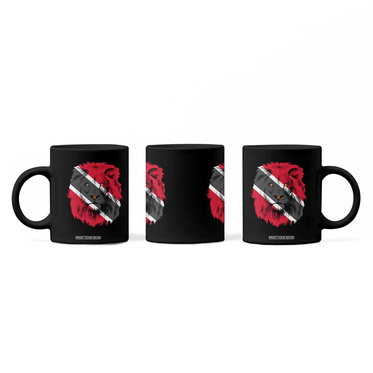Trinidad and Tobago Flag Lion Coffee Mug Caribbean Souvenir TS10 Print Your Wear