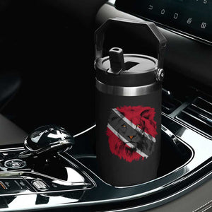 Trinidad and Tobago Flag Lion Flip Straw Tumbler Caribbean Souvenir TS10 Print Your Wear