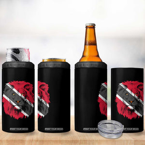 Trinidad and Tobago Flag Lion 4 in 1 Can Cooler Tumbler Caribbean Souvenir TS10 Print Your Wear