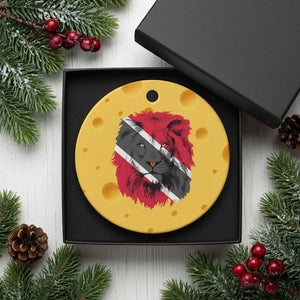 Trinidad and Tobago Flag Lion Ceramic Ornament Caribbean Souvenir TS10 1pc Yellow Cheese Print Your Wear