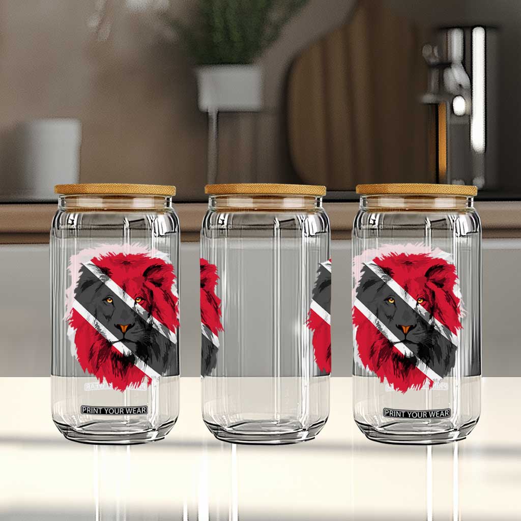 Trinidad and Tobago Flag Lion Glass Can Caribbean Souvenir TS10 Print Your Wear