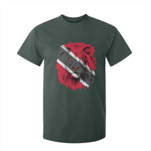 Trinidad and Tobago Flag Lion T Shirt For Kid Caribbean Souvenir TS10 Dark Forest Green Print Your Wear