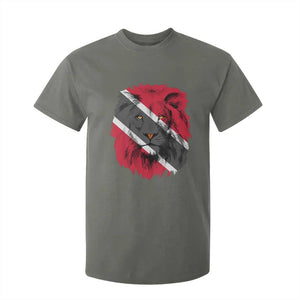 Trinidad and Tobago Flag Lion T Shirt For Kid Caribbean Souvenir TS10 Military Green Print Your Wear