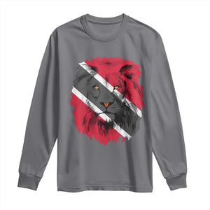 Trinidad and Tobago Flag Lion Long Sleeve Shirt Caribbean Souvenir TS10 Charcoal Print Your Wear