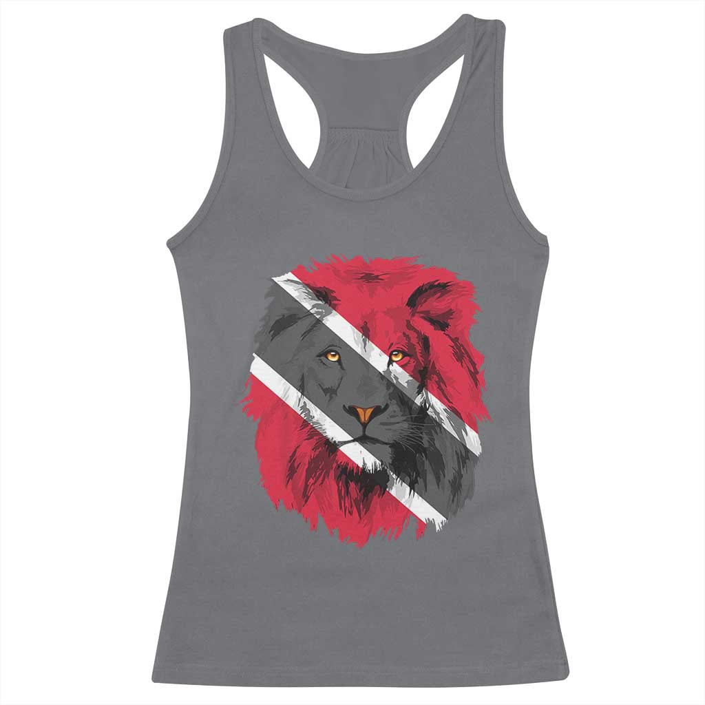 Trinidad and Tobago Flag Lion Racerback Tank Top Caribbean Souvenir TS10 Charcoal Print Your Wear