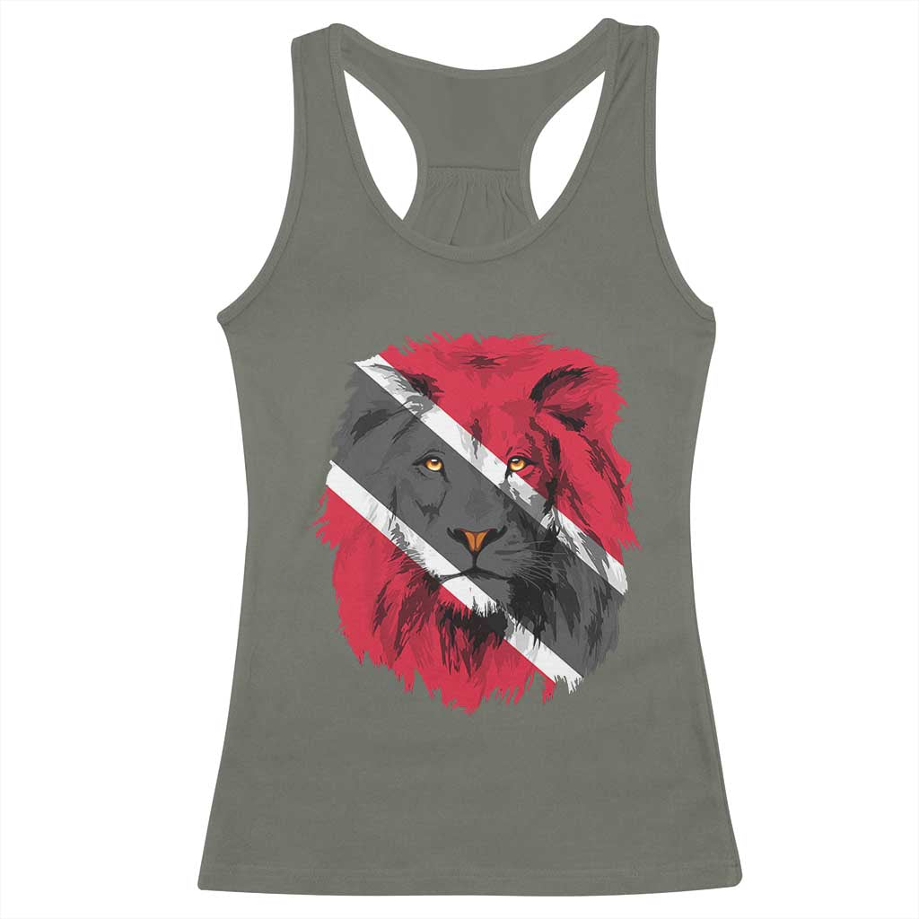 Trinidad and Tobago Flag Lion Racerback Tank Top Caribbean Souvenir TS10 Military Green Print Your Wear