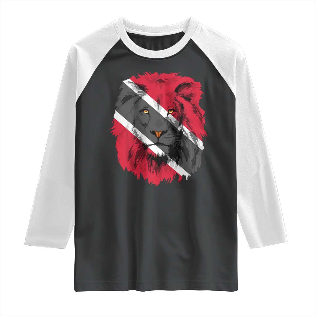 Trinidad and Tobago Flag Lion Raglan Shirt Caribbean Souvenir TS10 Black White Print Your Wear
