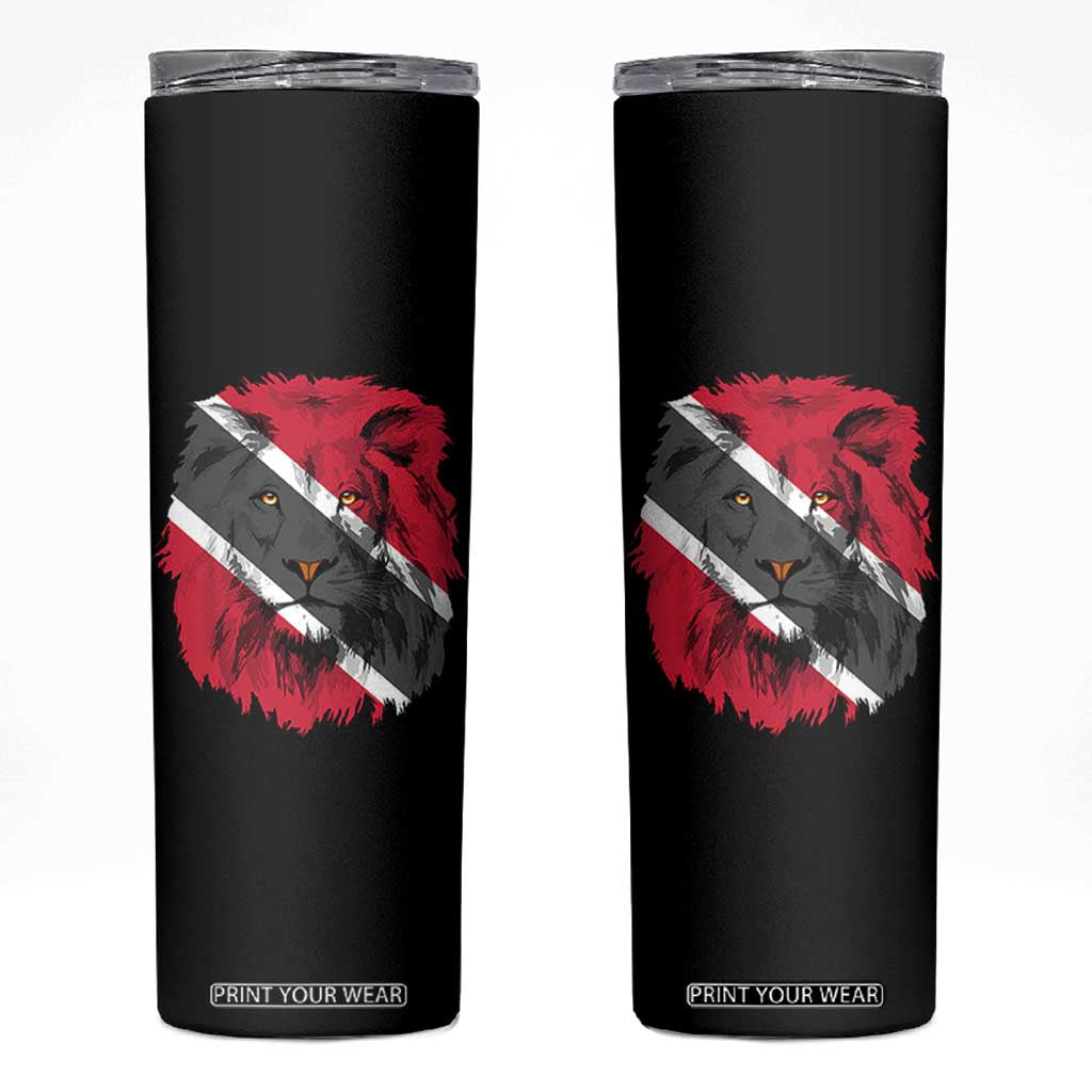 Trinidad and Tobago Flag Lion Skinny Tumbler Caribbean Souvenir TS10 Black Print Your Wear