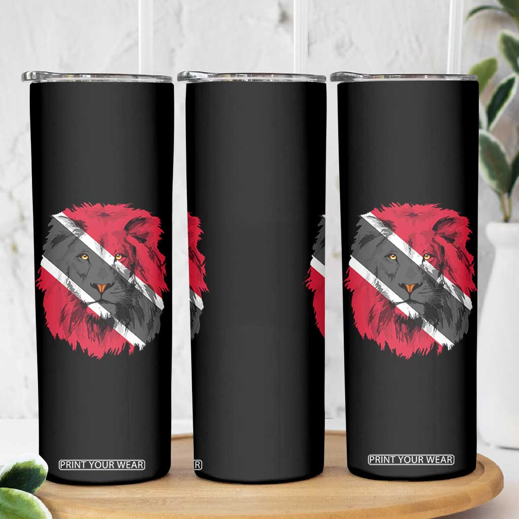 Trinidad and Tobago Flag Lion Skinny Tumbler Caribbean Souvenir TS10 Print Your Wear