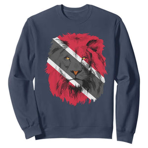 Trinidad and Tobago Flag Lion Sweatshirt Caribbean Souvenir TS10 Navy Print Your Wear