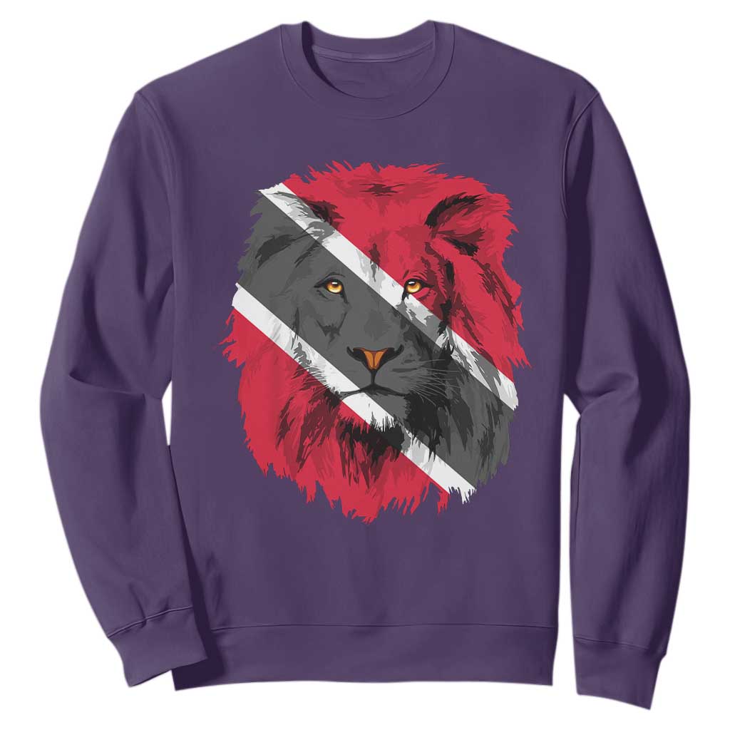 Trinidad and Tobago Flag Lion Sweatshirt Caribbean Souvenir TS10 Purple Print Your Wear