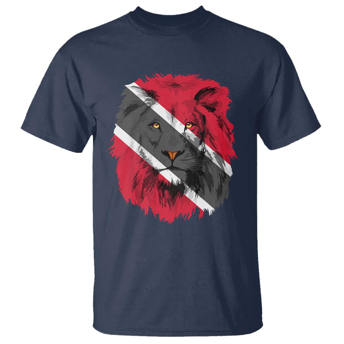 Trinidad and Tobago Flag Lion T Shirt Caribbean Souvenir TS10 Navy Print Your Wear