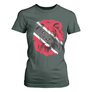 Trinidad and Tobago Flag Lion T Shirt For Women Caribbean Souvenir TS10 Dark Forest Green Print Your Wear