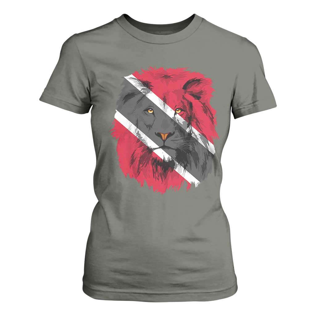 Trinidad and Tobago Flag Lion T Shirt For Women Caribbean Souvenir TS10 Military Green Print Your Wear