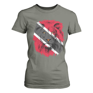 Trinidad and Tobago Flag Lion T Shirt For Women Caribbean Souvenir TS10 Military Green Print Your Wear