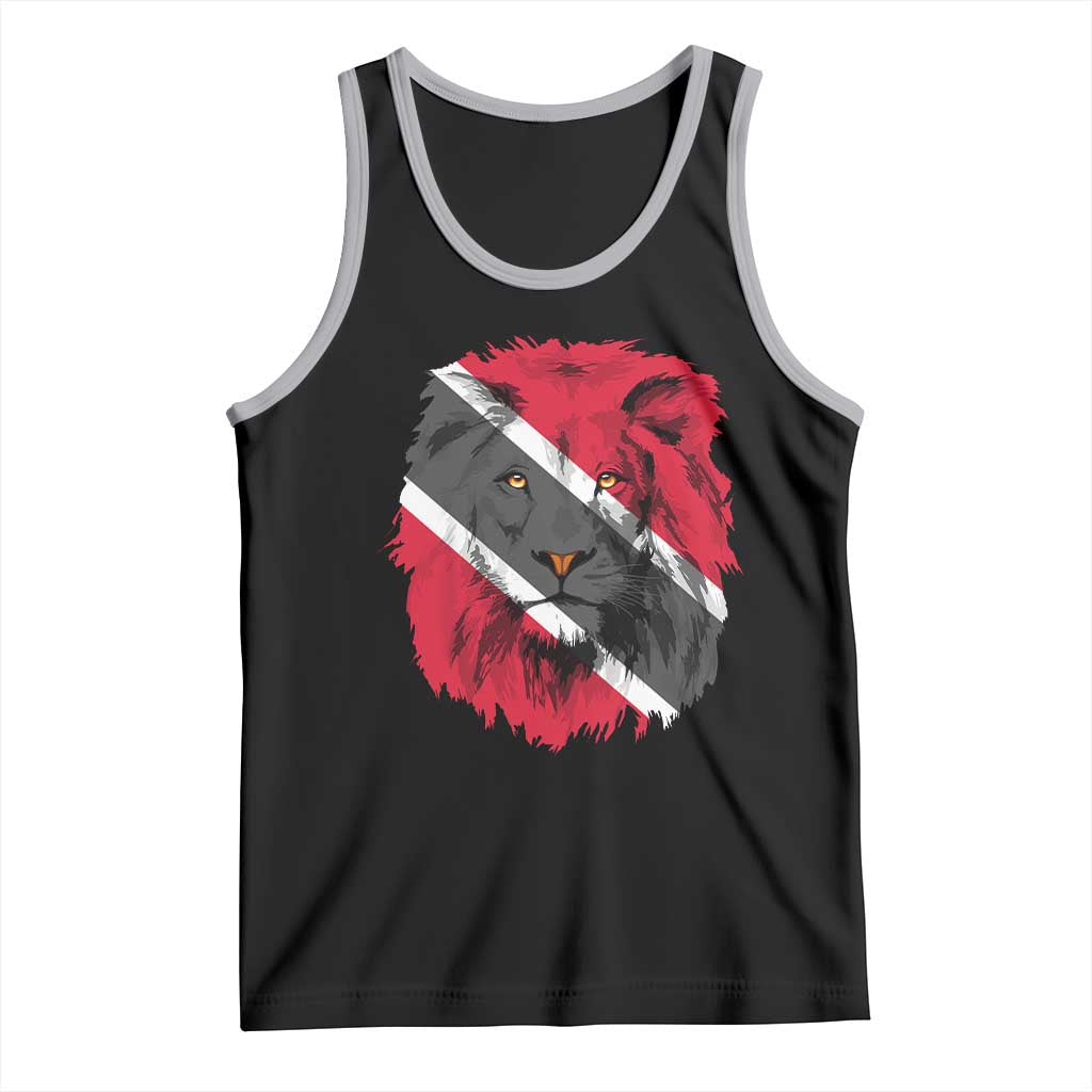 Trinidad and Tobago Flag Lion Tank Top Caribbean Souvenir TS10 Black Athletic Heather Print Your Wear