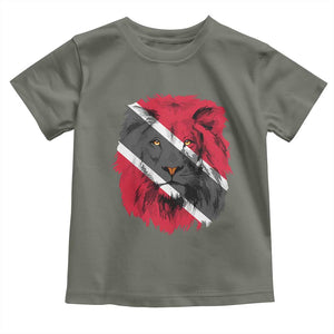 Trinidad and Tobago Flag Lion Toddler T Shirt Caribbean Souvenir TS10 Military Green Print Your Wear