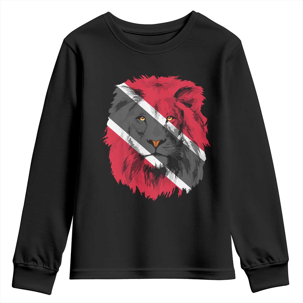 Trinidad and Tobago Flag Lion Youth Sweatshirt Caribbean Souvenir TS10 Black Print Your Wear