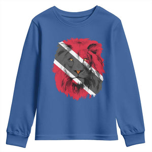 Trinidad and Tobago Flag Lion Youth Sweatshirt Caribbean Souvenir TS10 Royal Blue Print Your Wear