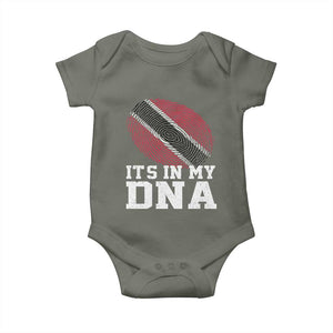 Trinidad and Tobago In My DNA Baby Onesie Trini Trinidadian Proud TS10 Military Green Print Your Wear