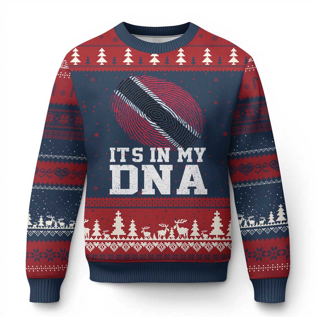 Trinidad and Tobago In My DNA Ugly Christmas Sweater Trini Trinidadian Proud TS10 Navy Red Print Your Wear