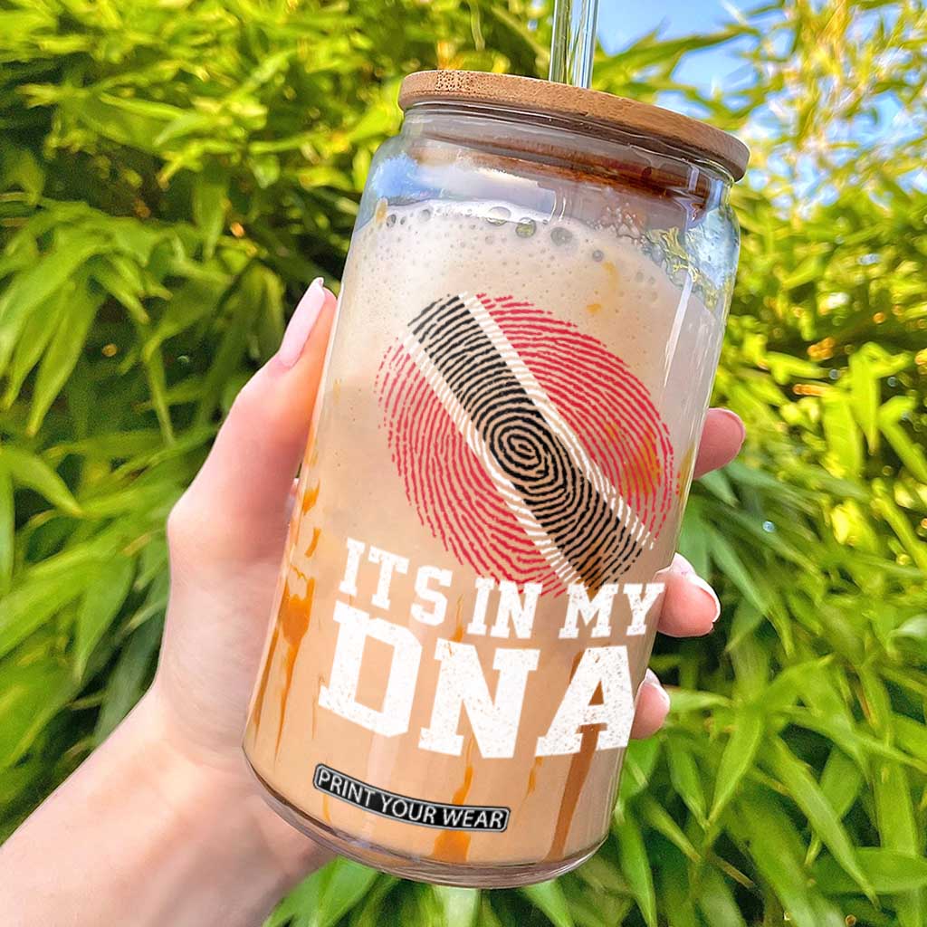 Trinidad and Tobago In My DNA Glass Can Trini Trinidadian Proud TS10 Black Print Your Wear