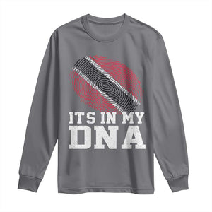Trinidad and Tobago In My DNA Long Sleeve Shirt Trini Trinidadian Proud TS10 Charcoal Print Your Wear