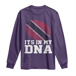 Trinidad and Tobago In My DNA Long Sleeve Shirt Trini Trinidadian Proud TS10 Purple Print Your Wear