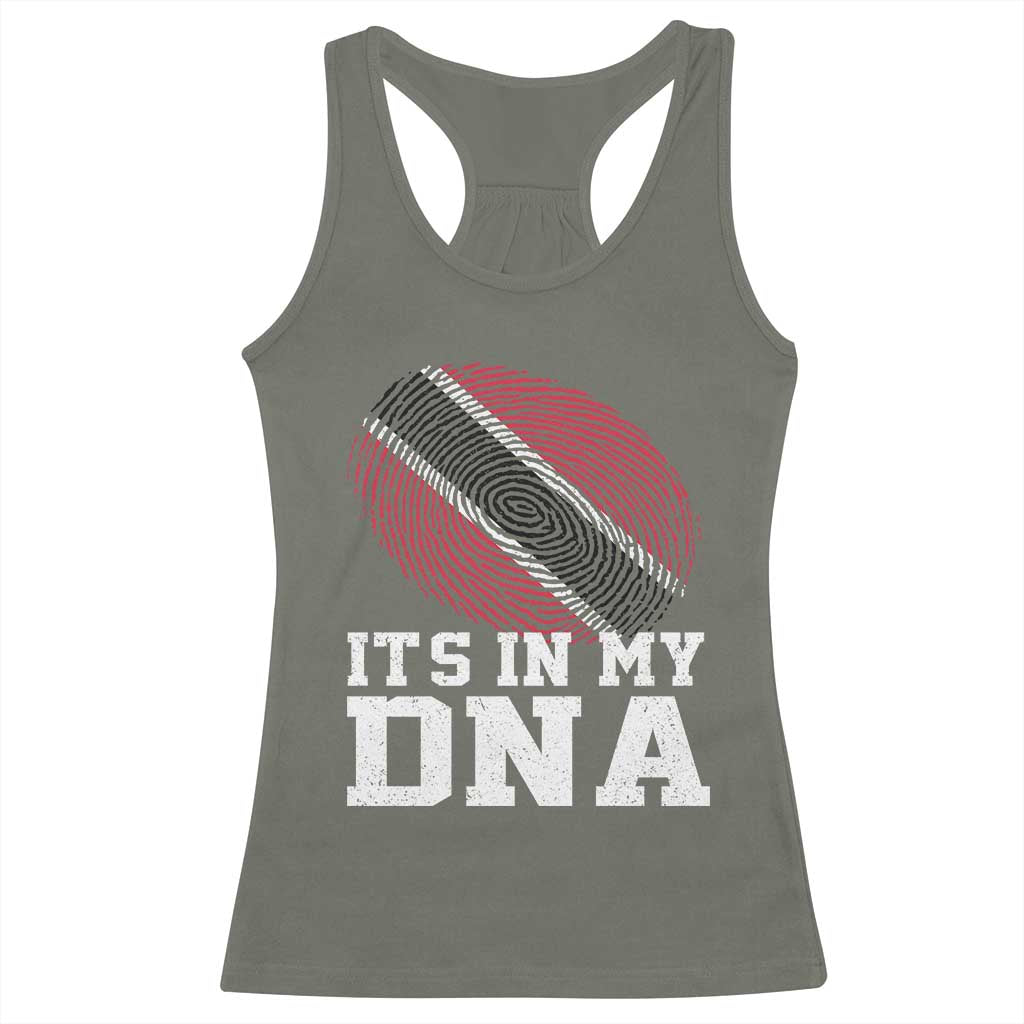 Trinidad and Tobago In My DNA Racerback Tank Top Trini Trinidadian Proud TS10 Military Green Print Your Wear