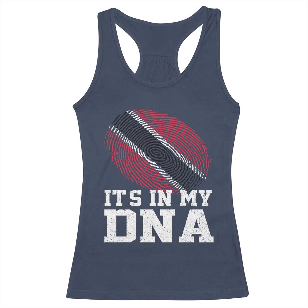 Trinidad and Tobago In My DNA Racerback Tank Top Trini Trinidadian Proud TS10 Navy Print Your Wear