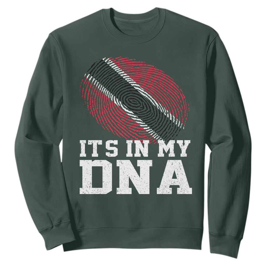 Trinidad and Tobago In My DNA Sweatshirt Trini Trinidadian Proud TS10 Dark Forest Green Print Your Wear