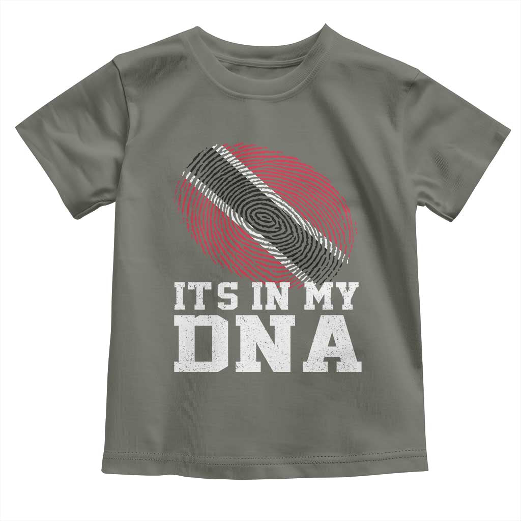 Trinidad and Tobago In My DNA Toddler T Shirt Trini Trinidadian Proud TS10 Military Green Print Your Wear