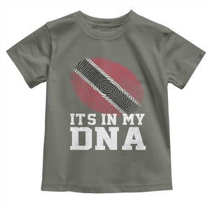 Trinidad and Tobago In My DNA Toddler T Shirt Trini Trinidadian Proud TS10 Military Green Print Your Wear