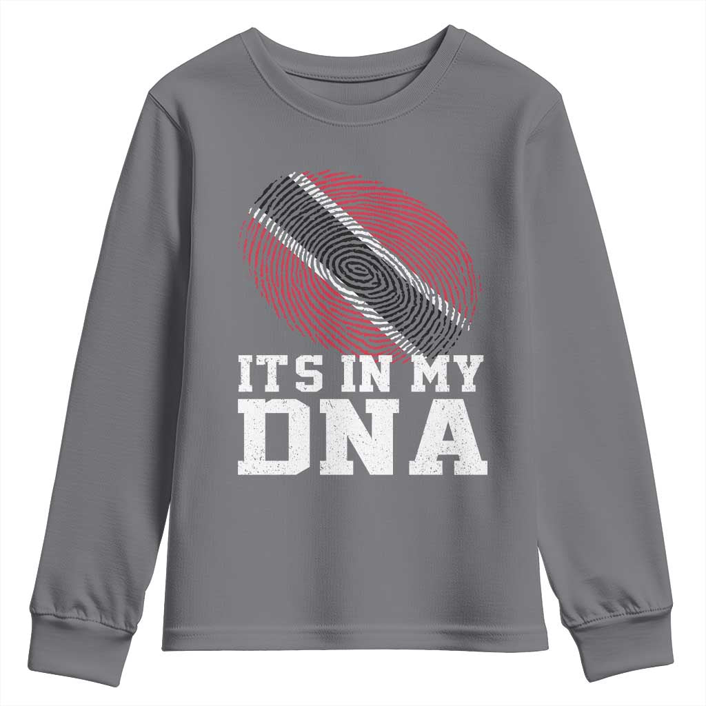 Trinidad and Tobago In My DNA Youth Sweatshirt Trini Trinidadian Proud TS10 Charcoal Print Your Wear