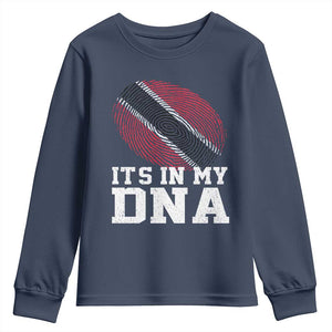 Trinidad and Tobago In My DNA Youth Sweatshirt Trini Trinidadian Proud TS10 Navy Print Your Wear
