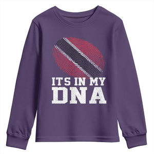 Trinidad and Tobago In My DNA Youth Sweatshirt Trini Trinidadian Proud TS10 Purple Print Your Wear