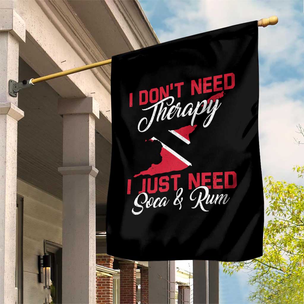 Funny Trini Garden Flag Just Need Soca & Rum Trinidad and Tobago Flag TS10 Print Your Wear
