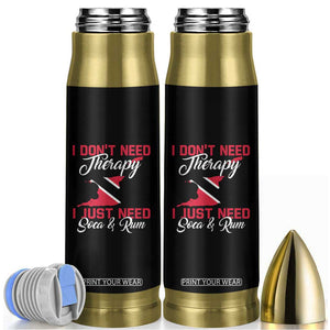 Funny Trini Bullet Tumbler Just Need Soca & Rum Trinidad and Tobago Flag TS10 Black Print Your Wear