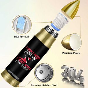 Funny Trini Bullet Tumbler Just Need Soca & Rum Trinidad and Tobago Flag TS10 Print Your Wear