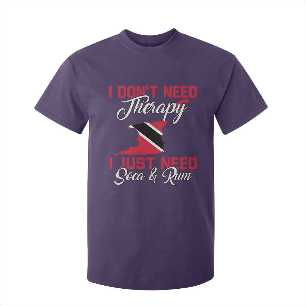 Funny Trini T Shirt For Kid Just Need Soca & Rum Trinidad and Tobago Flag TS10 Purple Print Your Wear