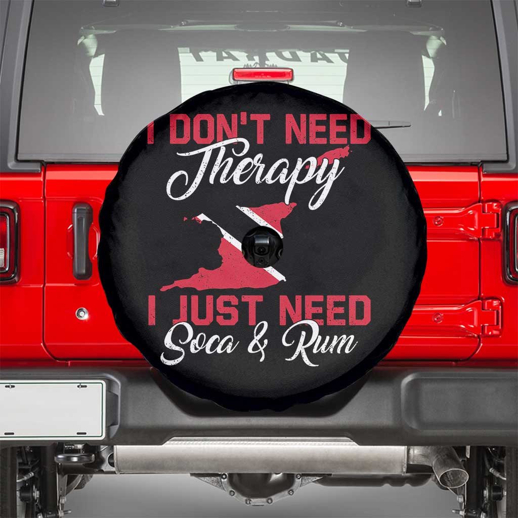 Funny Trini Spare Tire Cover Just Need Soca & Rum Trinidad and Tobago Flag TS10 Black Print Your Wear