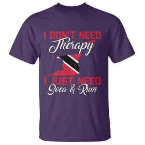 Funny Trini T Shirt Just Need Soca & Rum Trinidad and Tobago Flag TS10 Purple Print Your Wear