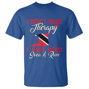 Funny Trini T Shirt Just Need Soca & Rum Trinidad and Tobago Flag TS10 Royal Blue Print Your Wear