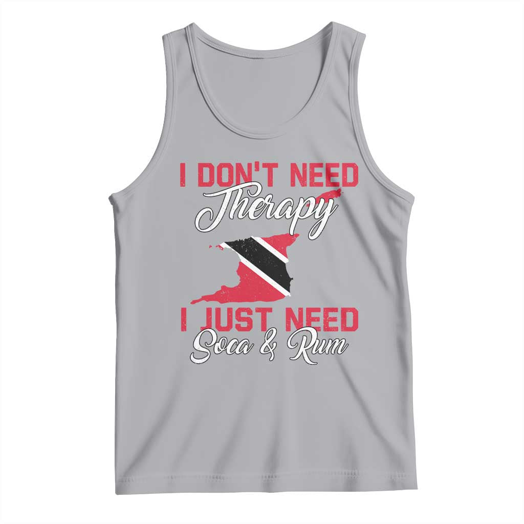 Funny Trini Tank Top Just Need Soca & Rum Trinidad and Tobago Flag TS10 Athletic Heather Print Your Wear