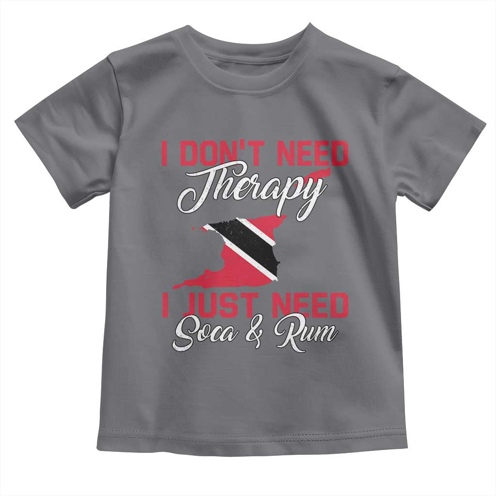 Funny Trini Toddler T Shirt Just Need Soca & Rum Trinidad and Tobago Flag TS10 Charcoal Print Your Wear