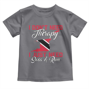 Funny Trini Toddler T Shirt Just Need Soca & Rum Trinidad and Tobago Flag TS10 Charcoal Print Your Wear
