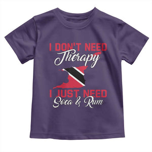 Funny Trini Toddler T Shirt Just Need Soca & Rum Trinidad and Tobago Flag TS10 Purple Print Your Wear