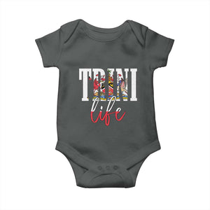 Trini Life Baby Onesie Trinidad and Tobago Flag Caribbean Souvenir TS10 Dark Heather Print Your Wear