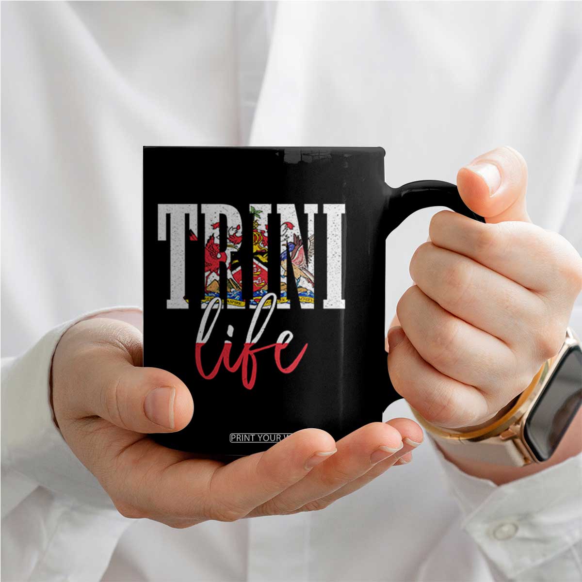 Trini Life Coffee Mug Trinidad and Tobago Flag Caribbean Souvenir TS10 Print Your Wear
